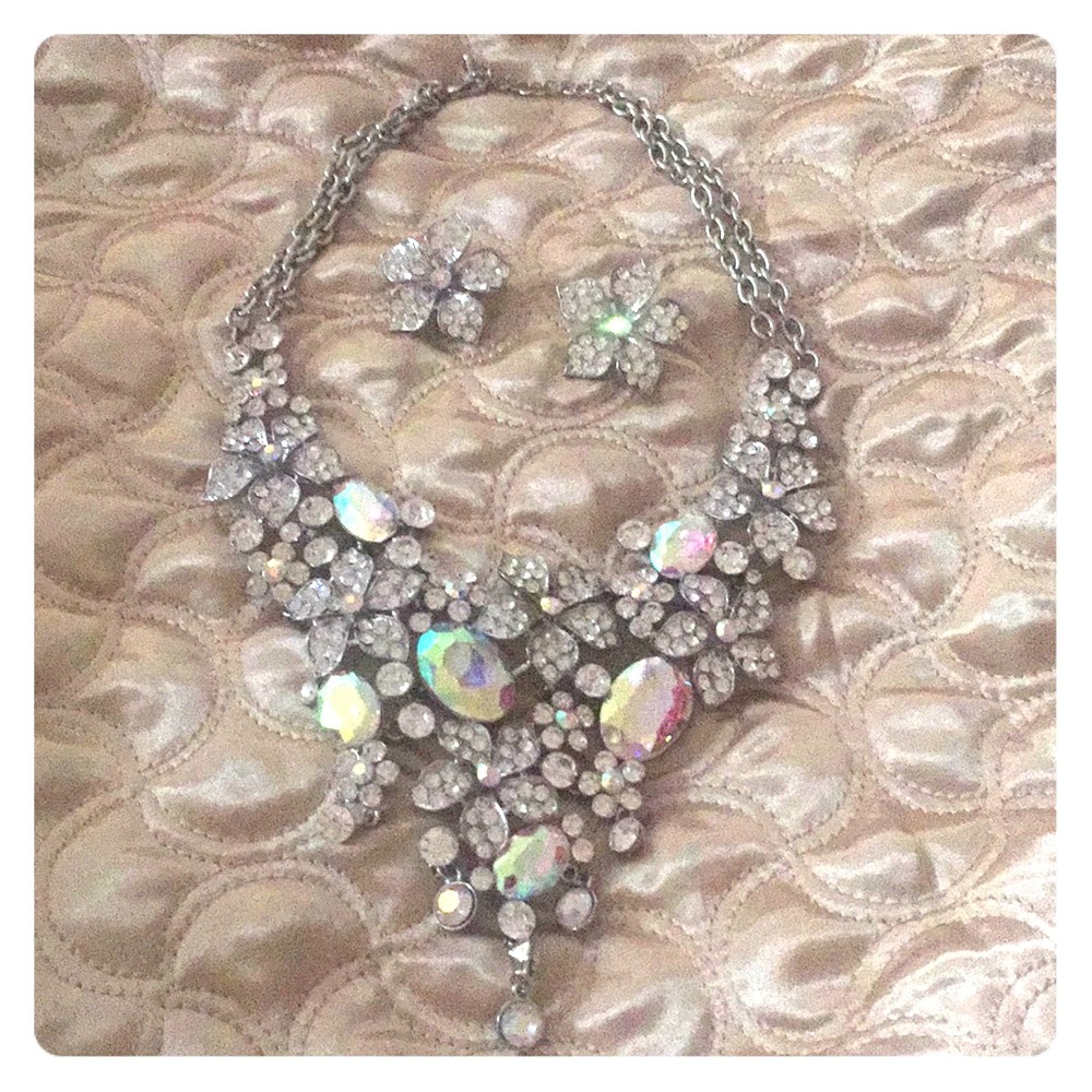 Statement necklace and earrings